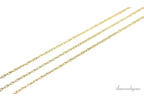 29cm. 14/20kGold filled schakels / ketting ca. 1.3mm