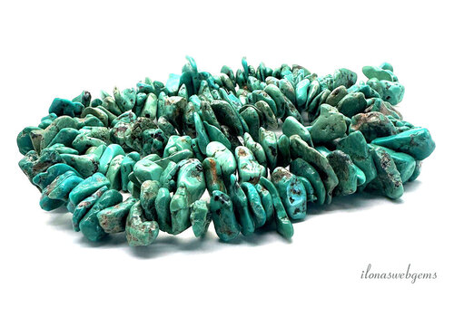 Turkoois kralen ca. 18x7mm tot 9x5mm