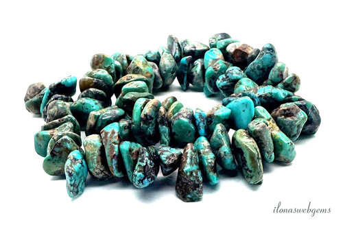 Türkisperlen ca. 14x5mm bis 10x6mm