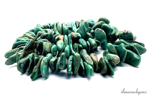 Turkoois kralen ca. 13x4mm tot 17x6mm