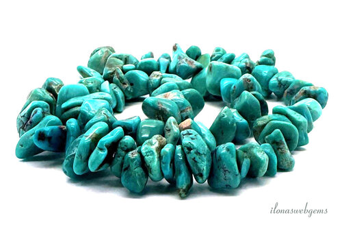 Turkoois kralen ca. 10x4mm tot 9x3mm