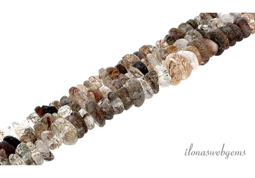 Rutiel Quartz kralen ca. 11x4mm