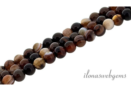 Agaat kralen rond ca. 4mm