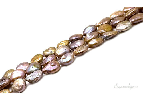 Münzperlen lila gold ca. 14x12x5mm A Qualität