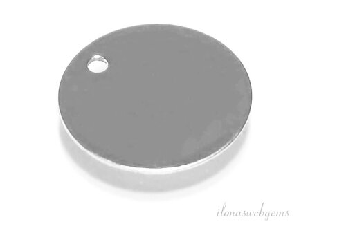 Sterling zilveren labeltje ca. 6mm