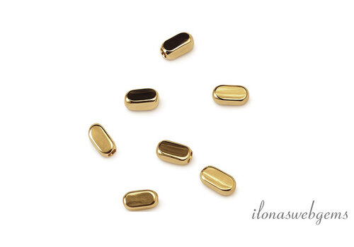 20 Pieces Premium Gold Plated bead approx. 3.5x2mm