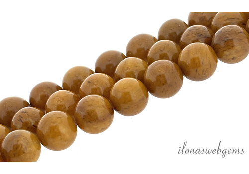 Gele Jade kralen rond ca. 10mm