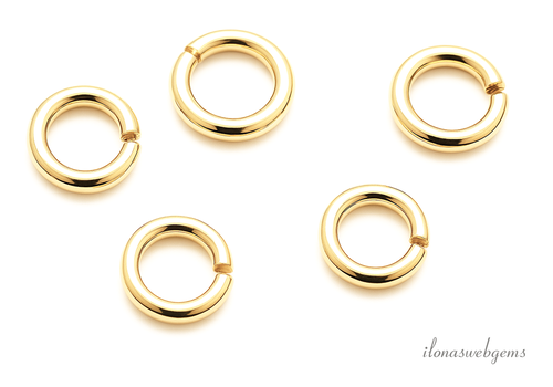 50 stuks Premium gold plated oogje open ca. 4x0.7mm