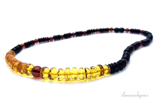 Barnsteen / Amber kralen - collier ca. 47cm