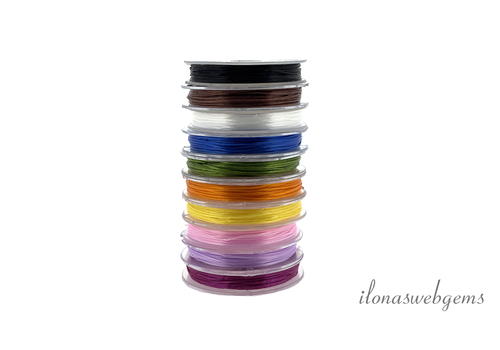 10 rolls of strong elastic, various colors