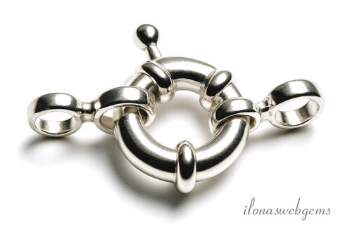 Sterling silver spring ring / shackle clasp approx. 10mm