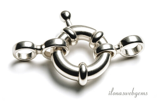 Sterling zilveren veerring / boeislot ca. 20mm