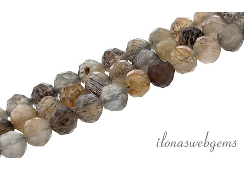 Moonstone beads facet round approx. 4mm