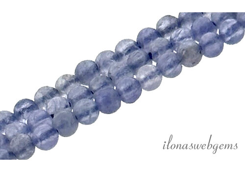 Tansanit Perlen rund ca. 2mm