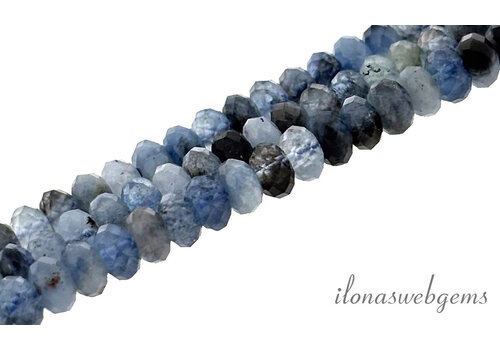 Aquamarinperlen Facettenrondell ca. 4x2mm