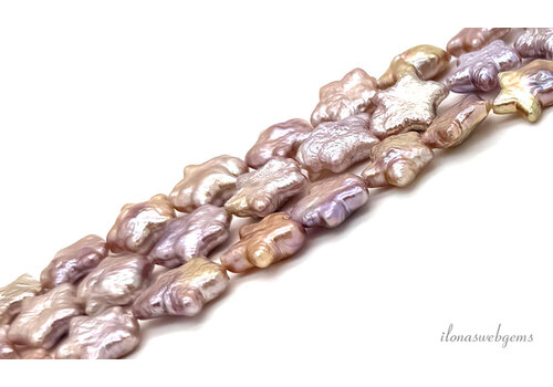 Freshwater pearl stars lilac approx. 10mm