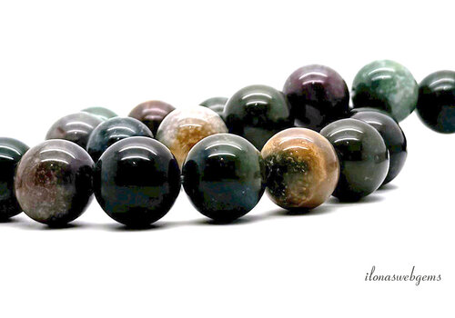 Indian Agate beads round approx. 14mm