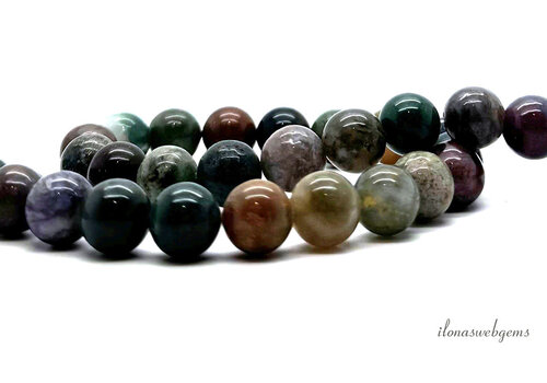 Indian Agaat kralen rond ca. 12mm