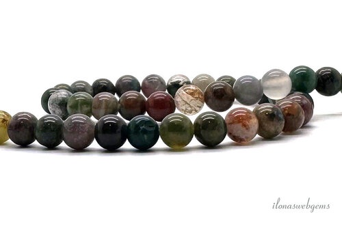 Indian Agaat kralen rond ca. 6mm