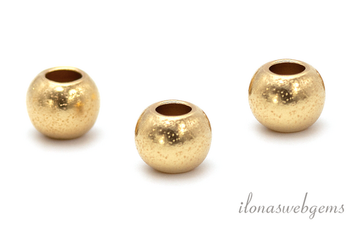 14/20 Gold filled spacer / kraal spikkels ca. 3mm