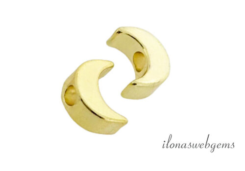 Premium gold plated bead moon approx. 7mm