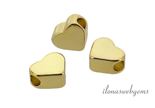 Hochwertiges, plattiertes Perlenherz, ca. 5 mm