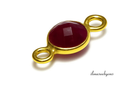 Vermeil connector with Ruby 6mm