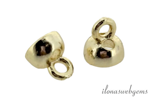 Premium gold plated eindkapjes ca. 4.5 mm