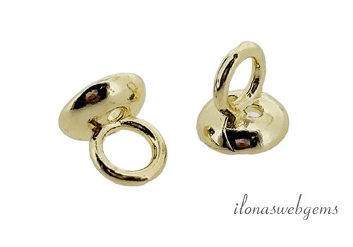 Premium gold plated  eindkapjes ca. 6mm