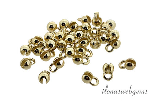 Premium gold plated  kalotjes ca. 4mm