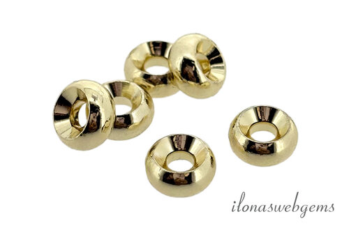 Hochwertige, vergoldete Scheibe 6x3mm