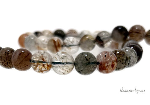 Super Seven Rutilquarzperlen, rund, ca. 7 mm