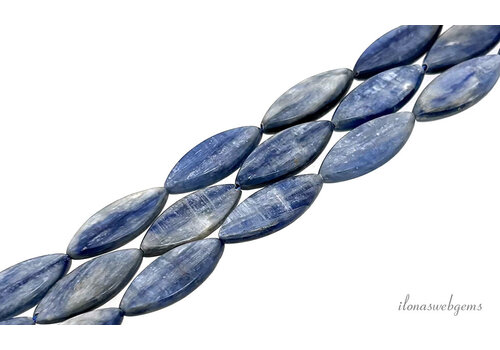 Kyanitperlen, Marquise-Schliff, ca. 24 x 10 mm