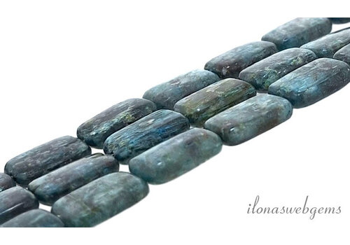 Grüner Kyanit, rechteckig, ca. 14 x 10 mm