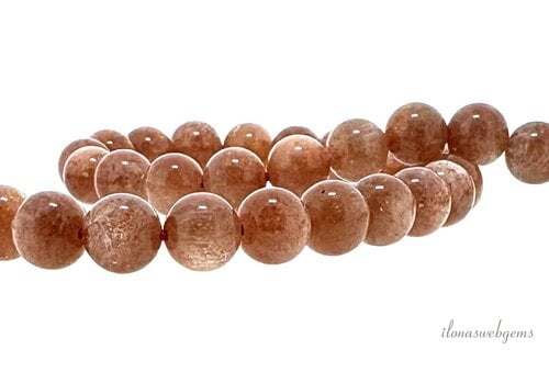 Strawberry Quartz (Aardbeienkwarts) kralen rond ca. mm (2)