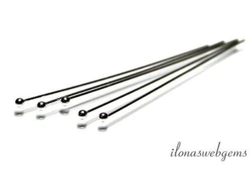 Kopfnadel aus Sterlingsilber mit Kugel