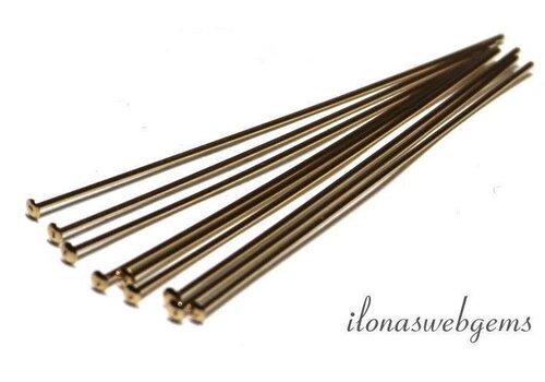 Gold filled head pin 0.4mm / 26Ga with flat head