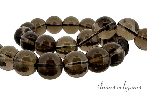 Rookkwarts kralen rond ca. 12mm