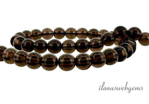 Smoky quartz beads around 6mm