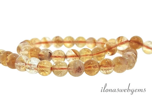 Citrine beads round approx. 4mm