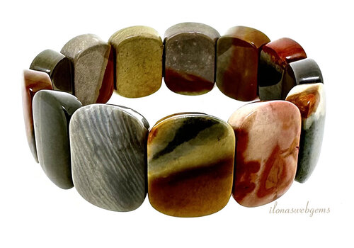 Jasper-Armband, ca. 20 x 15 x 6 mm