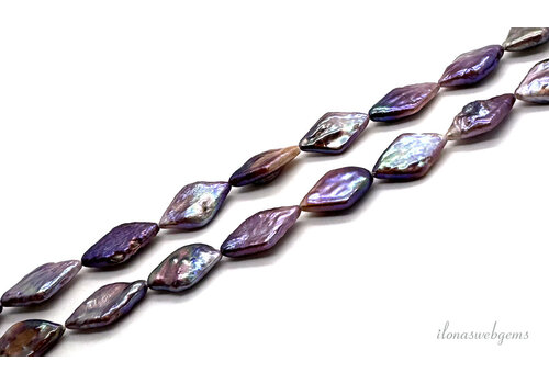 Zoetwaterparel wiebertjes Peacock ca. 15x9mm