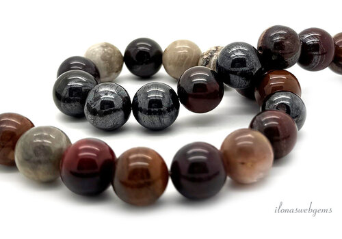 Red-brown bead mix 12mm
