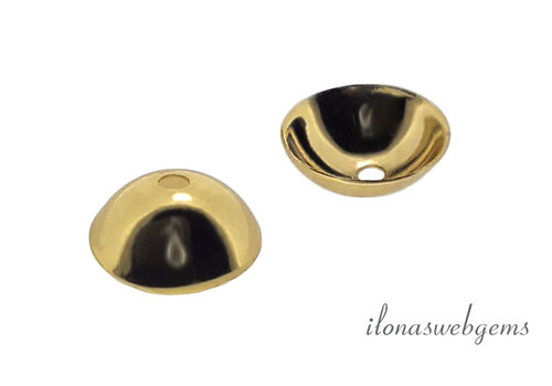 Premium gold plated kralenkapje ca. 5mm