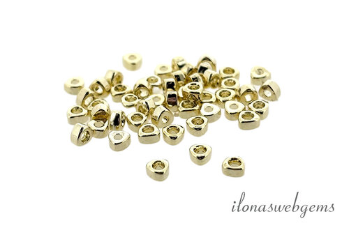 50 pieces Premium gold-plated spacer triangle approx. 2.5mm