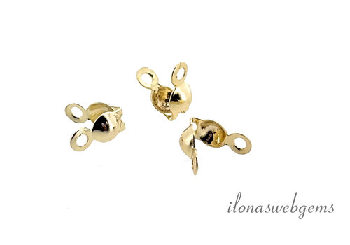 Premium gold plated kalotje ca. 3.6mm