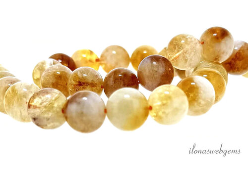 Citrine beads round approx. 11mm