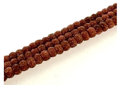 Goldflussperlen, goldfarben, facettiert, rund, ca. 3 x 2 mm