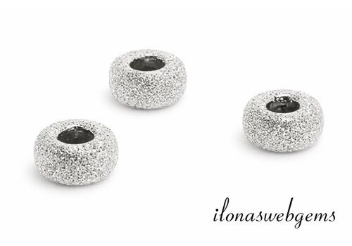 Sterling silver stardust roundel approx. 4mm