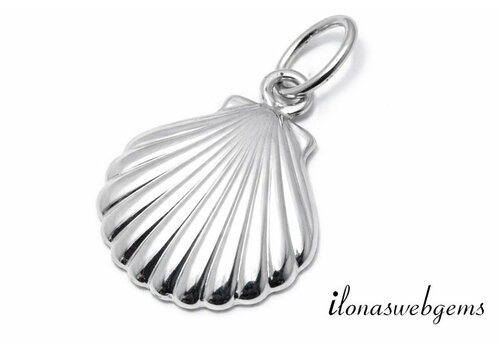Sterling silver shell charm approx. 8mm
